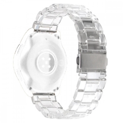 Curea polimer, compatibila cu Huawei Watch GT 2 46mm, Telescoape QR, 22mm, Transparent Effect foto