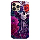 Husa compatibila cu Apple iPhone 15 Pro Max model Calavera skull, Silicon, TPU, Viceversa, Transparent, Carcasa
