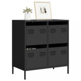 Gossi dulap, negru, 68x39x73,5 cm, otel laminat la rece