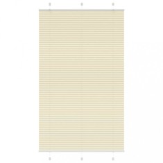 vidaXL Jaluzea plisată Crem 115x200 cm Lățime țesătură 114,4 cm 4015316