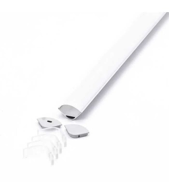 Profil aluminiu unghi 90 grade 2m argintiu-mat V-TAC SKU-3363 foto