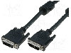 Cablu DVI - DVI, din ambele par&amp;#355;i, DVI-D (24+1) mufa, 2m, negru, ASSMANN - AK-320101-020-S