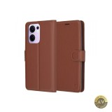 Husa pentru Oppo Reno13 FS 5G / Reno13 F 4G / Reno13 F Techsuit Leather Folio Maro