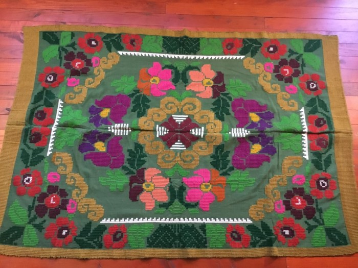 arta / traditie / rustic / design - Cuvertura , Macat , Scoarta , Patura taraneasca realizata manual la razboiul de tesut !