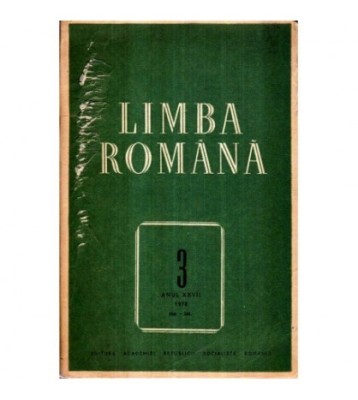 Iorgu Iordan - Limba romana - Anul XXVII 1978 mai - iun. - Nr. 3 - foto