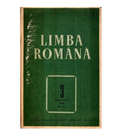 Iorgu Iordan - Limba romana - Anul XXVII 1978 mai - iun. - Nr. 3 -