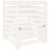 Cumpara ieftin Compostor, alb, 63,5x63,5x77,5 cm, lemn masiv de pin