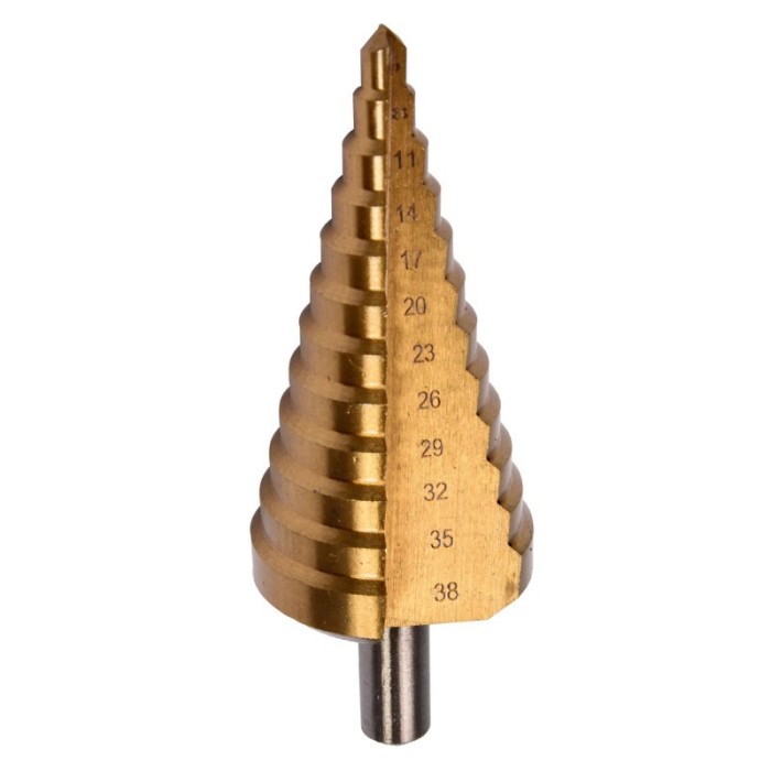 Burghiu conic in trepte pentru metal HSS-TI, 6 - 38 mm