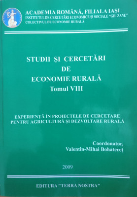 Studii Si Cercetari De Economie Rurala - Valentin-mihai Bohateret ,557598 foto