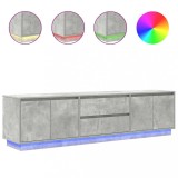 Cumpara ieftin Dulap TV cu lumini LED Gri beton 193,5x41x50 cm