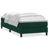 Cumpara ieftin Pat cu arcuri fara saltea verde inchis 200x220 cm catifea
