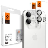 Folie sticla camera Spigen - Optik.tR EZ Fit Pro Camera Glass (2 pack) - iPhone 17 iPhone 16 Plus iPhone 16 - Silver