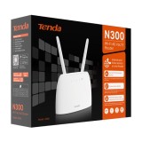Router 4G LTE Tenda 4G06, Wi‑Fi N300 2.4GHz, SIM, 2x RJ45, RJ11