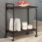 Gossi carucior de bucatarie, stejar maro60,5x31x72,5cm lemn prelucrat