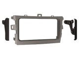 Cadru radio 2 DIN argintie pentru Toyota Corolla (2009-2013)