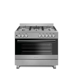 Aragaz mixt Studio Casa FE90/60, multifunctional, cuptor electric, 5 arzatoare gaz, 90 x 60 cm, grill electric, rotisor, 2 ventilatoare, aprindere ele