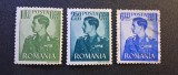 Rom&acirc;nia Regat - Regele Mihai I (1940&ndash;1941) - (1L+0.50L Verde, 2.50L+0.50L Petrol, 6L+1L Albastru, Dintelate, Neștampilat / Ștampilat) RO1