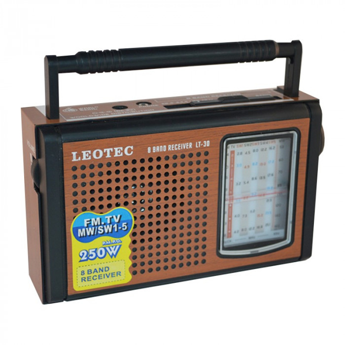 Radio portabil Leotec LT-30, 8 benzi, mufa jack