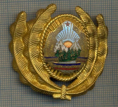 Y 1585 INSIGNA-MILITARA-EMBLEMA COIFURA- OFITER -RSR -PENTRU COLECTIONARI foto