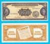 Filipine (p#135) 5 Pesos 1949 aUNC+ &#039;Seria englezească&#039; serie: EQ766613