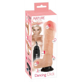 Vibrator Dancing Dick Nature Skin, 5 Rotatii, 3 Vibratii