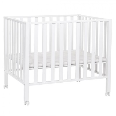 Tarc Childhome 94 cu roti 75x95 cm Lemn, Alb foto