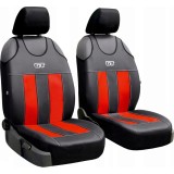 Set Huse Scaune Auto Fata pentru Alfa Romeo Stelvio - Pok-Ter GT, Tip Maieu, Piele Ecologica Si Material Textil Tip Alcantara, 2 piese