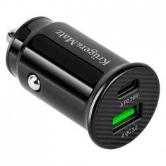 INCARCATOR AUTO 2XUSB 3.1A QC 3.0 PD K&M