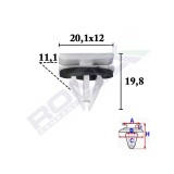 Clips Fixare Elemente Exterior Pentru Ford, Opel, Chevrolet 11.1X19.8X20.1Mm Gri - Set 10 Buc 136669 C70587-RMX