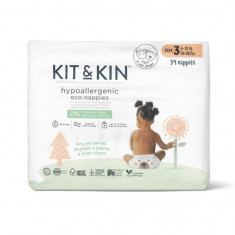 Scutece hipoalergenice Eco Nr. 3, 6-10 kg, 34 bucati, Kit&Kin