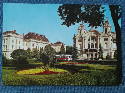 245 Cluj-Napoca -Teatrul National, Palatul justitiei / carte postala foto