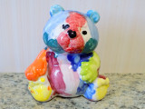 Rainbow Panda ceramica pictata handmade Corfu