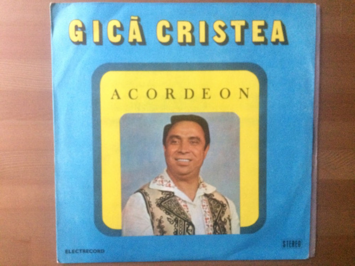gica cristea acordeon 1984 album disc vinyl lp muzica populara folclor electrecord ST EPE 02416 VG++