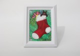 Santa&rsquo;s Sock &ndash; pictură &icirc;n acril pe p&acirc;nză