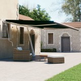 Cumpara ieftin Copertină autonomă retractabilă manual, antracit, 500x300 cm