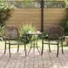 VidaXL Scaun pentru Grădină 2 pcs Bronz 55 x 56.5 x 91cm Aluminiu 42002370