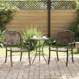 Cumpara ieftin Set de scaune de grădină , 2 bucăți, din aluminiu bronz