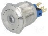 Intrerupator anti-vandalism, ON-ON, &Oslash;22mm, ONPOW - GQ22-11ZD/G/12V