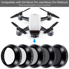 Kit 5 filtre UV CPL ND4 ND8 ND16 pentru drona DJI Mavic Pro &amp;amp; Mavic Pro Platinum foto