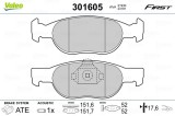 VALEO 301605 FIRST set placute frana,frana disc