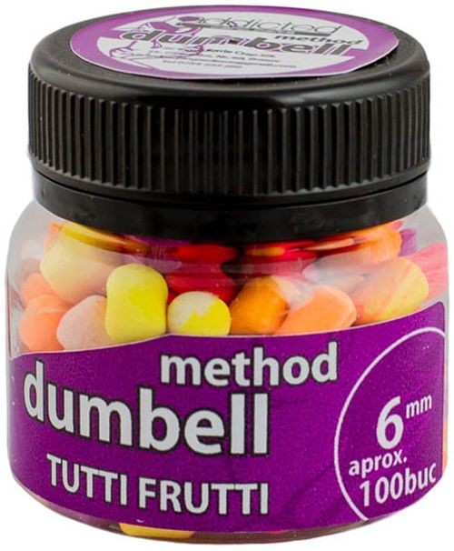 Method Dumbell Carp Baits Addicted, Tutti Frutti, Galben Portocaliu, 6mm