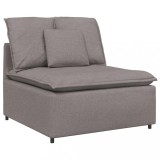 Modul central canapea modulara cu perne, gri taupe, 100 cm, DKD Home Decor