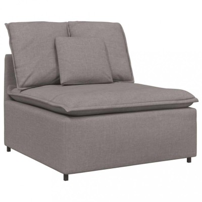 Modul central canapea modulara cu perne, gri taupe, 100 cm foto