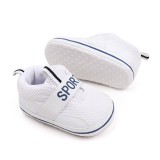 Pantofiori sport albi pentru bebelusi (Marime Disponibila: 6-9 luni (Marimea 19