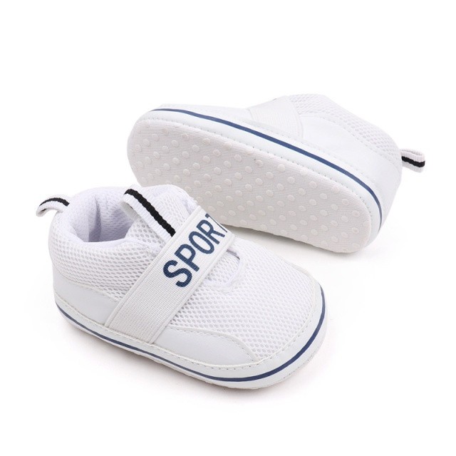 Pantofiori sport albi pentru bebelusi (Marime Disponibila: 3-6 luni (Marimea 18