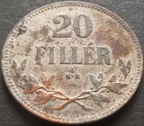 Cumpara ieftin Moneda istorica 20 FILLER - UNGARIA, anul 1916 *cod 4651 = excelenta