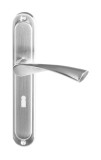 Maner usa interior, cu sild, Gato Roma, pentru cheie, metal, satin nichel, 90 mm