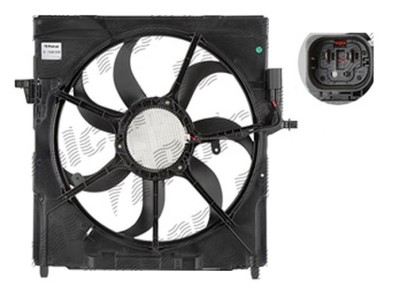 GMV radiator electroventilator BMW X5 3.0si/xDrive30i; 4.8i/xDrive48i E70, 2007-2013, motor 3.0 R6, 4.8 V8 benzina, cutie A/CVT, 600 W; 520 mm; 3 pin foto