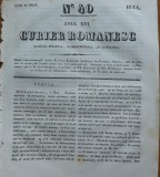 Cumpara ieftin Curier romanesc , gazeta politica , comerciala si literara , nr. 40 din 1844