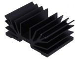 Radiator extrudat SOT32 negru 37.5mm x 54mm 5.5K/W